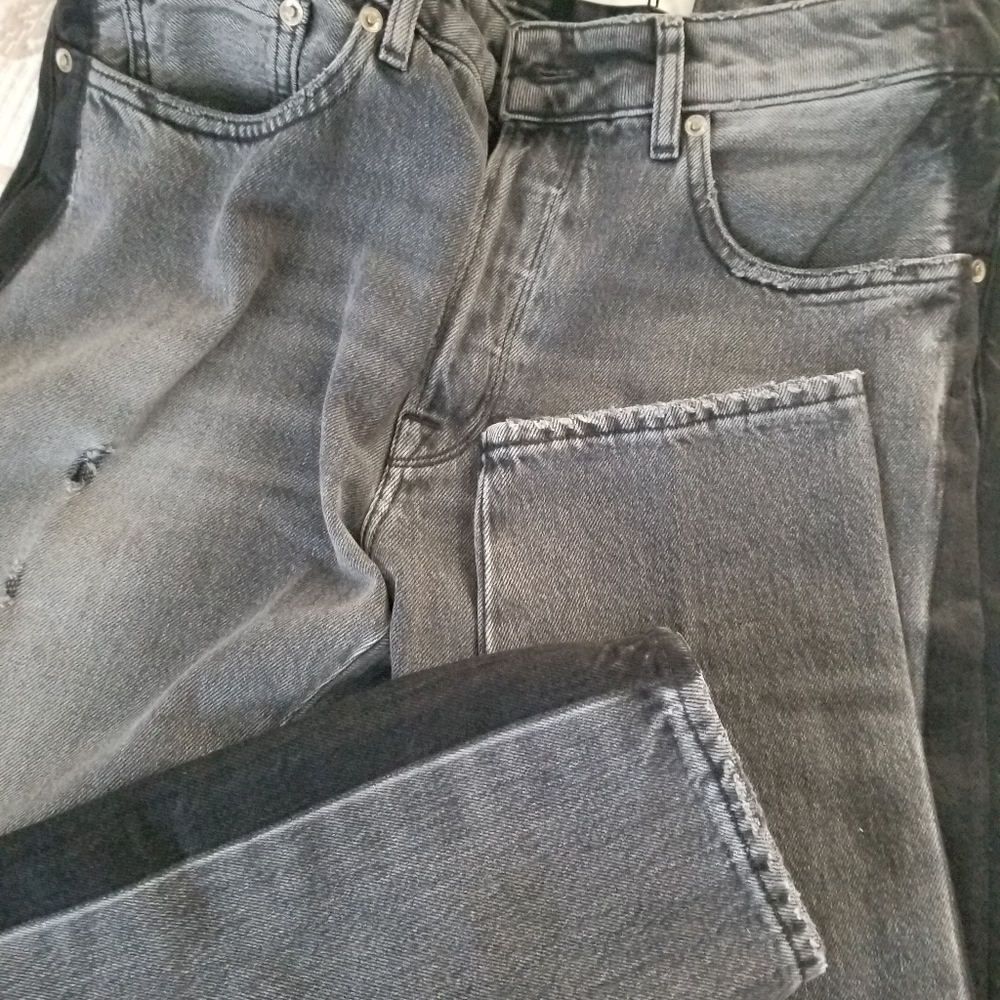 Golden Goose Jolly Distressed Carrot Fit Jeans Black Gray Size 27 - Picture 9 of 15